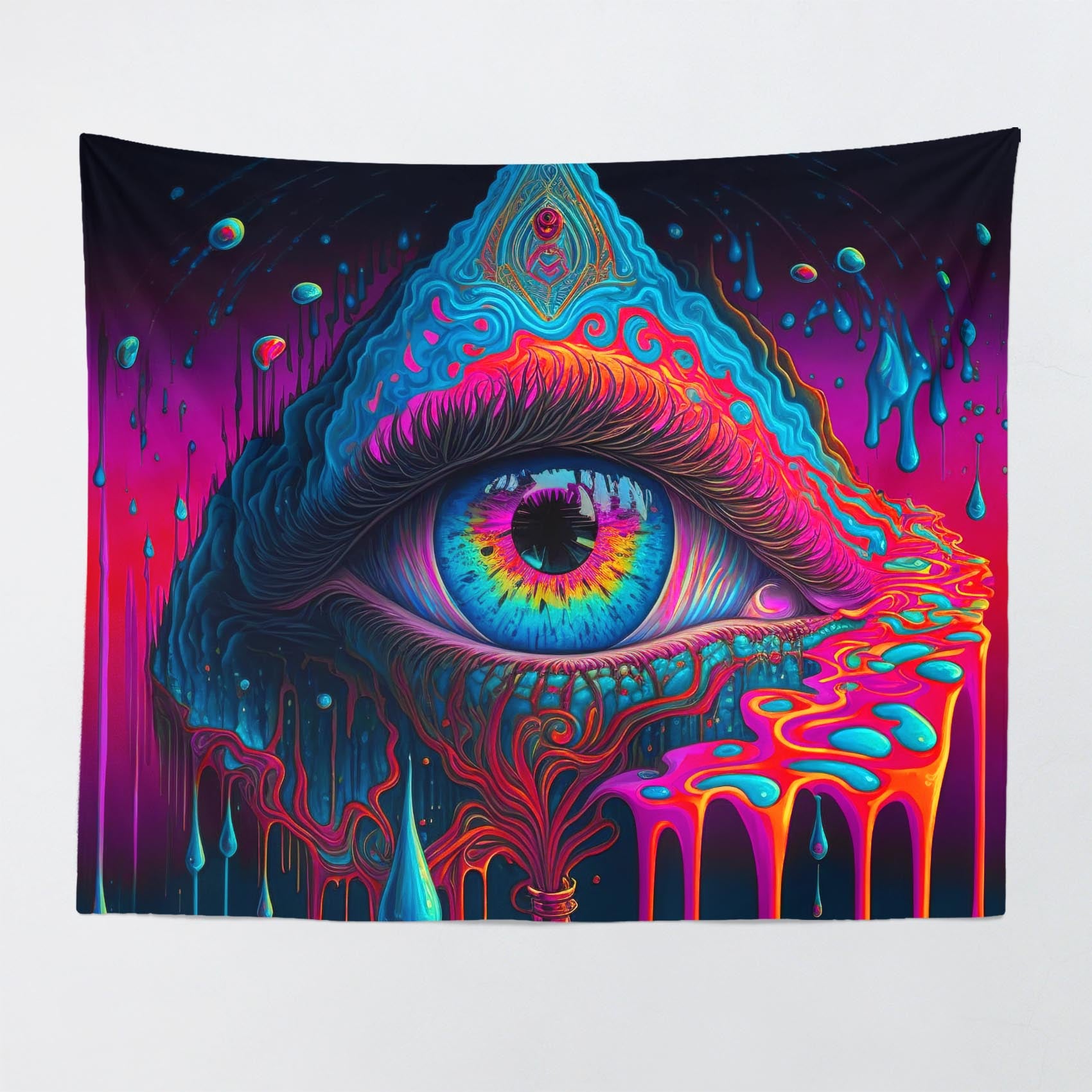 psychedelic eye tapestry