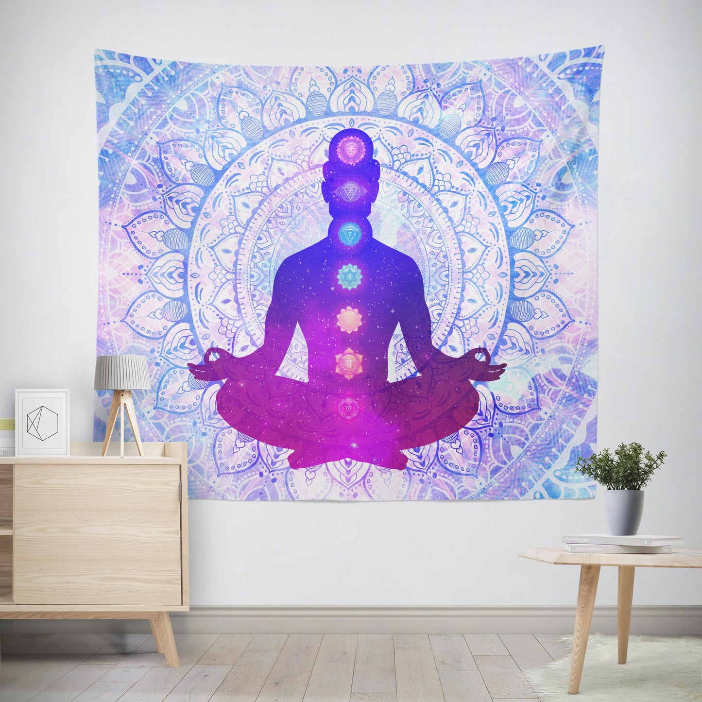 Blue Chakra Meditation Tapestry