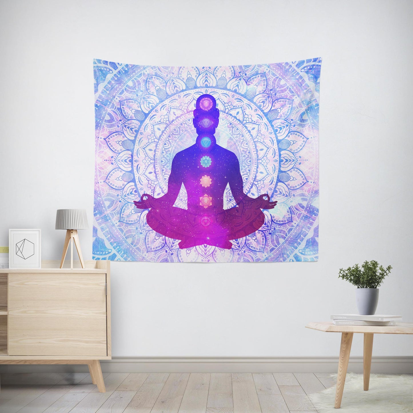 Blue Chakra Meditation Tapestry