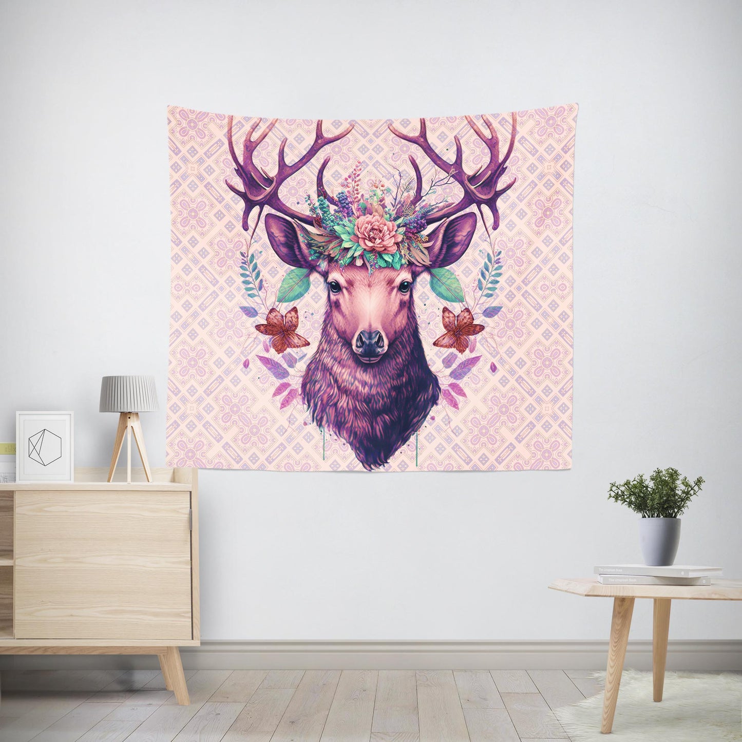 Boho Deer Tapestry
