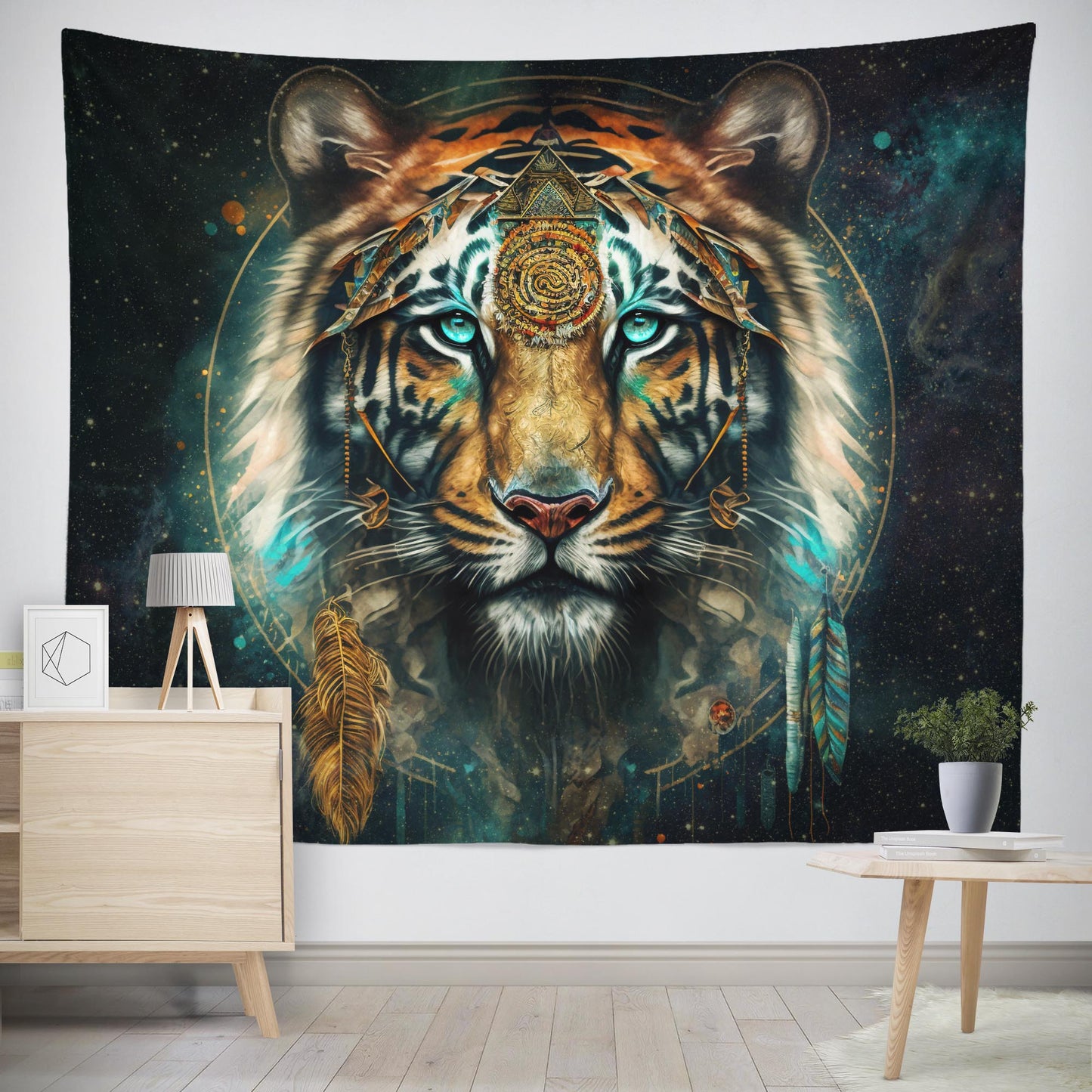 Boho Wall Hanging Tiger Tapestry