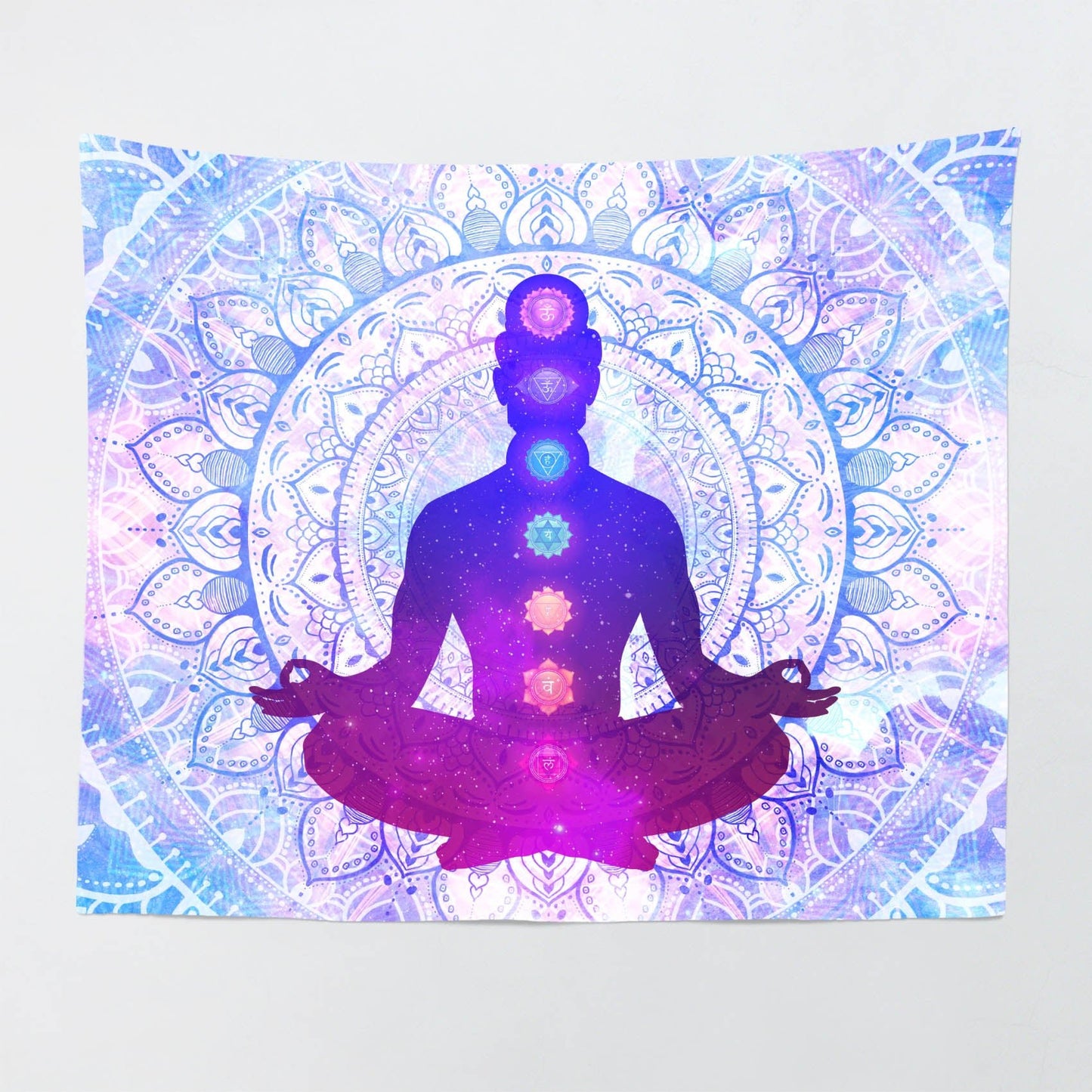 Blue Chakra Meditation wall tapestry